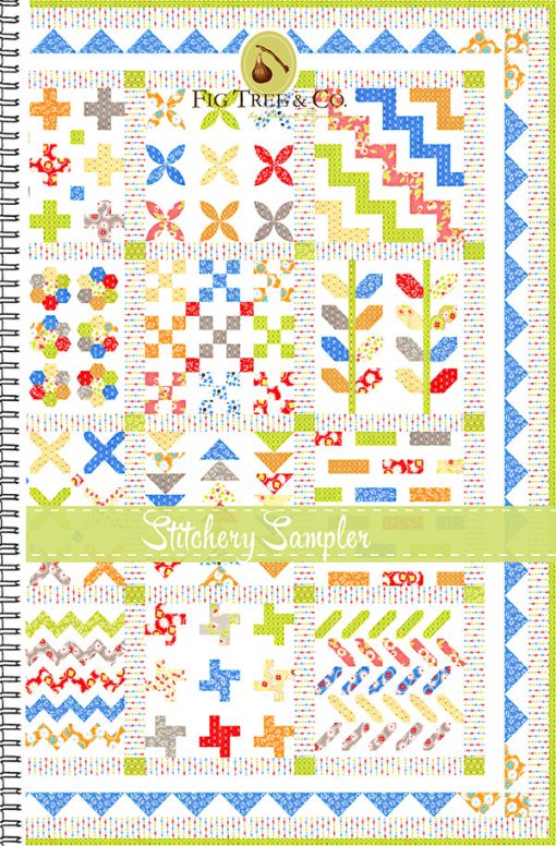 Stitchery Sampler Quilt Pattern by Fig Tree & Co.