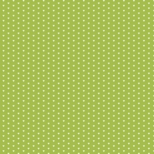 Mini Heart Bright Green Yardage by Andover Fabrics for Andover Fabrics