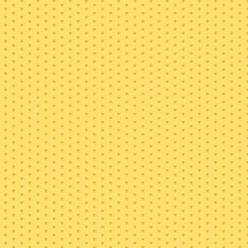 Mini Heart Yellow Yardage by Andover Fabrics for Andover Fabrics