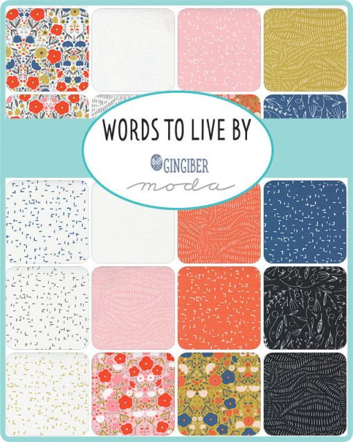 Words To Live By Fat Quarter Bundle by Gingiber for Moda Fabrics - Image 2