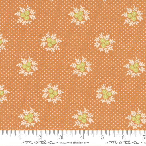 Fruit Cocktail Tangerine Posey Blossoms Yardage by Fig Tree & Co. for Moda Fabrics