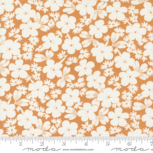 Fruit Cocktail Tangerine Flour Sack Meadows Yardage by Fig Tree & Co. for Moda Fabrics