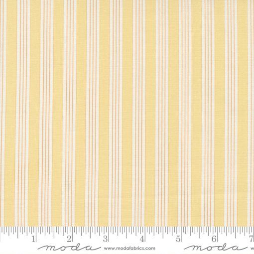 Fruit Cocktail Pineapple Ticking Stripe Yardage by Fig Tree & Co. for Moda Fabrics