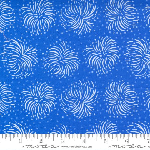 BOLT END 38.5" Holiday Essentials Americana Blue Fireworks Yardage by Stacy Iest Hsu for Moda Fabrics