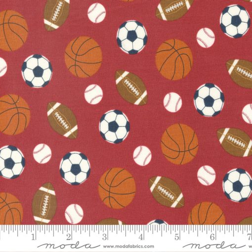 All Star Rust Kick and Throw Yardage by Stacy Iest Hsu for Moda Fabrics