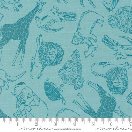 Noah's Ark Sky Animal Toss Yardage by Stacy Iest Hsu for Moda Fabrics