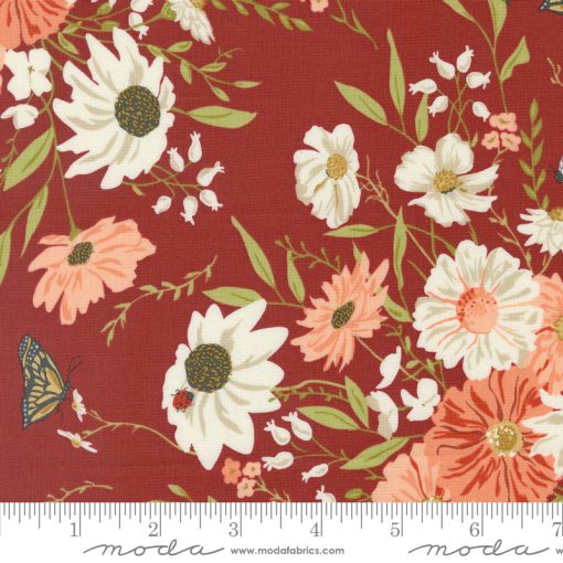 Farmstead Baked Beans Farm Fresh Flowers Yardage by Stacy Iest Hsu for Moda Fabrics