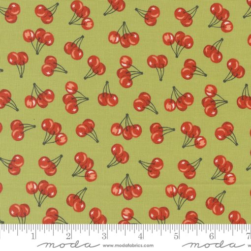 Farmstead Clover Farm Fresh Cherries Yardage by Stacy Iest Hsu for Moda Fabrics