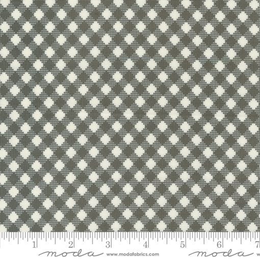 Farmstead Charcoal Bias Gingham Yardage by Stacy Iest Hsu for Moda Fabrics