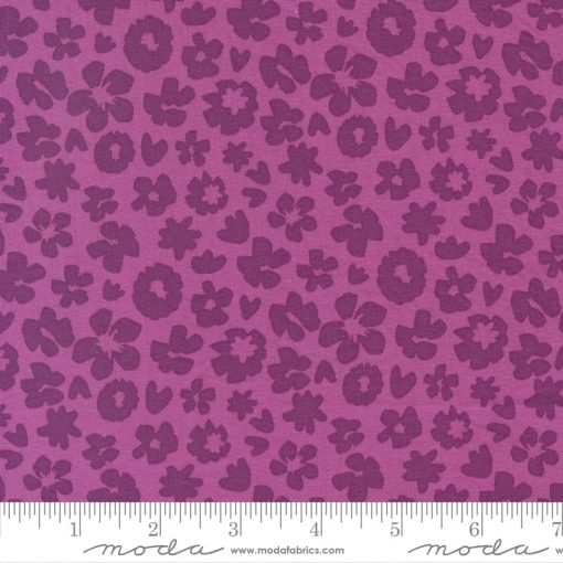 Zinnia Cyclamen Night Garden Yardage by April Rosenthal for Moda Fabrics