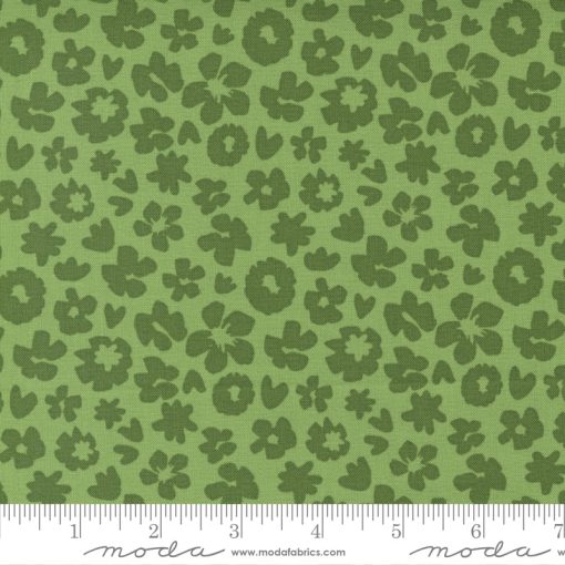 Zinnia Fresh Grass Night Garden Yardage by April Rosenthal for Moda Fabrics