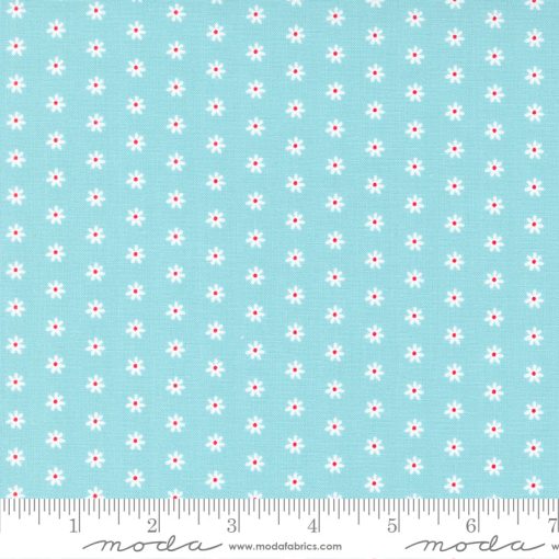 Berry Basket Blue Raspberry Daisy Dot Yardage by April Rosenthal for Moda Fabrics