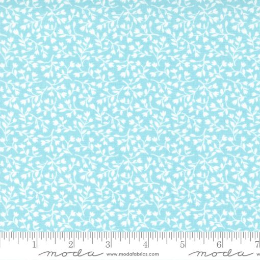 Berry Basket Blue Raspberry Vines Yardage by April Rosenthal for Moda Fabrics