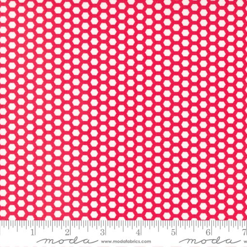 Berry Basket Cranberry Honeycomb Yardage by April Rosenthal for Moda Fabrics