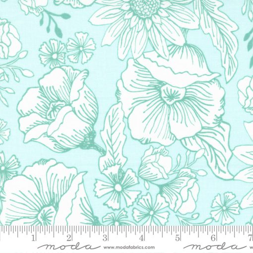 Sunflowers In My Heart Mist Jardin Yardage by Kate Spain for Moda Fabrics