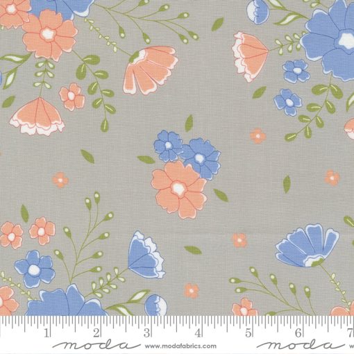 Peachy Keen Grey Moonlit Meadow Yardage by Corey Yoder for Moda Fabrics