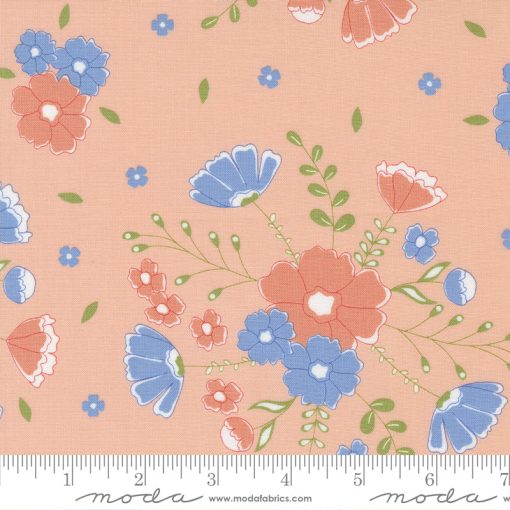 Peachy Keen Bubble Gum Moonlit Meadow Yardage by Corey Yoder for Moda Fabrics