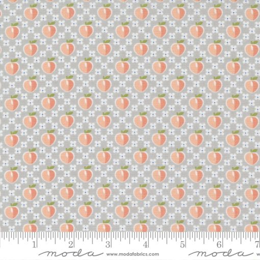 Peachy Keen Grey Peaches Yardage by Corey Yoder for Moda Fabrics