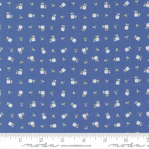 Peachy Keen Cobalt Pixie Yardage by Corey Yoder for Moda Fabrics