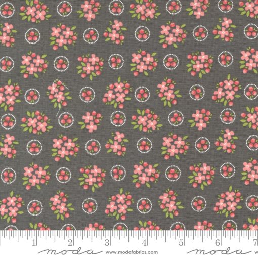 Cali & Co. Slate Ring Around Posie Yardage by Corey Yoder for Moda Fabrics