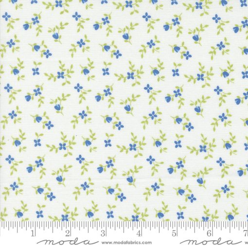 Cali & Co. Cloud Cobalt Vine and Bud Yardage by Corey Yoder for Moda Fabrics