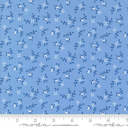 Cali & Co. Sky Blue Vine and Bud Yardage by Corey Yoder for Moda Fabrics