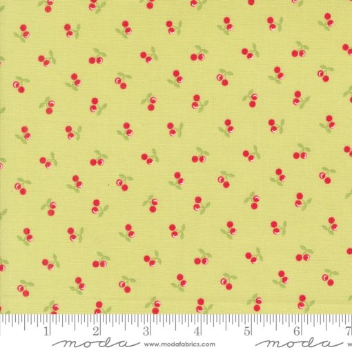 Cali & Co. Light Lime Cherries Yardage by Corey Yoder for Moda Fabrics