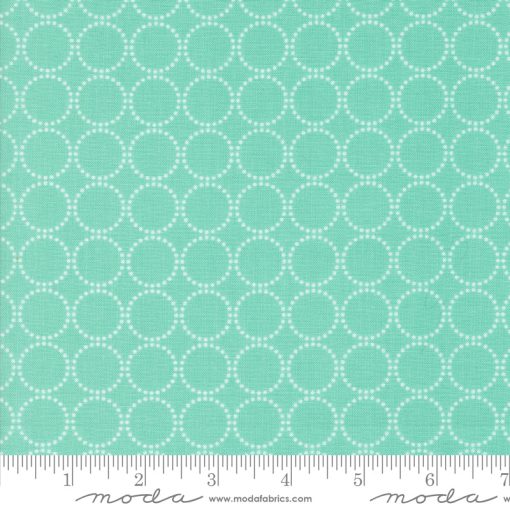 Coriander Colors Aqua Rings Yardage by Corey Yoder for Moda Fabrics