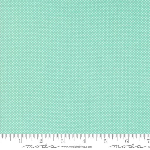 Coriander Colors Aqua Tiny Dot Yardage by Corey Yoder for Moda Fabrics