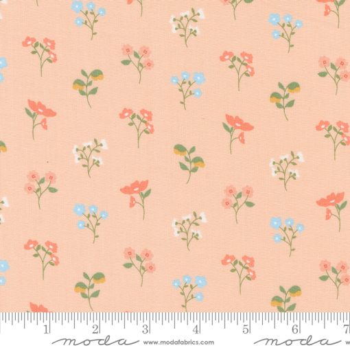 Dainty Meadow Peachy Wildflowers Yardage by Heather Briggs for Moda Fabrics