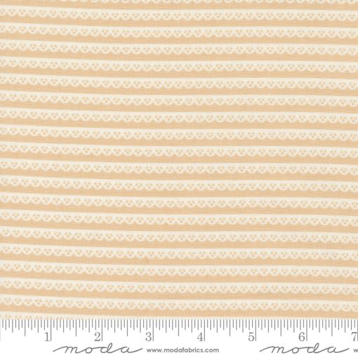 Dainty Meadow Wheat Dainty Lace Stripe Yardage by Heather Briggs for Moda Fabrics