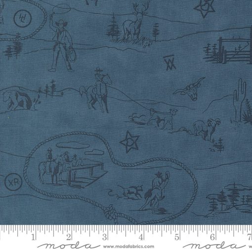 Saddle Ranch Blue Jeans Westward Yardage by Moda for Moda Fabrics