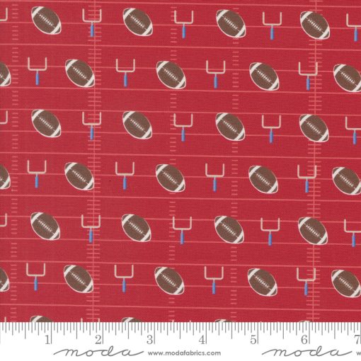 Play Ball Cardinal Gridiron Yardage by Stacy Iest Hsu for Moda Fabrics