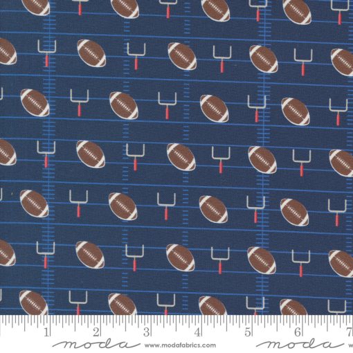 Play Ball Navy Gridiron Yardage by Stacy Iest Hsu for Moda Fabrics