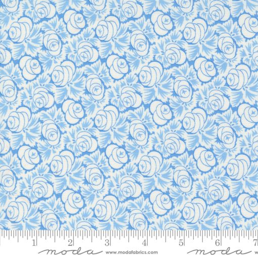 Denim & Daisies Stonewashed Oklahoma Rose Yardage by Fig Tree & Co. for Moda Fabrics