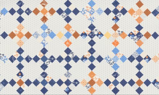 Denim & Daisies Daisy Sweet Sixteen Patchwork Panel by Fig Tree & Co. for Moda Fabrics