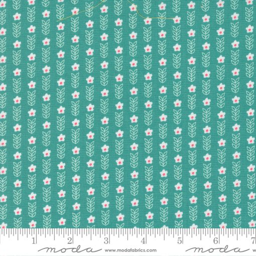 Strawberry Lemonade Teal Blooms Yardage by Sherri & Chelsi for Moda Fabrics