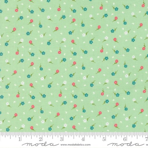 Strawberry Lemonade Mint Poppies Yardage by Sherri & Chelsi for Moda Fabrics