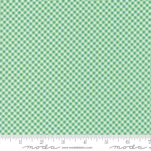 Strawberry Lemonade Mint Gingham Yardage by Sherri & Chelsi for Moda Fabrics