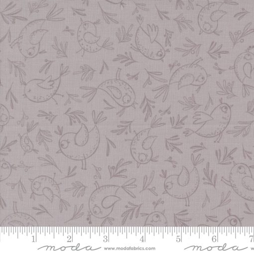 Chirp Dove Trace A Bird yardage by Elena Amo for Moda Fabrics