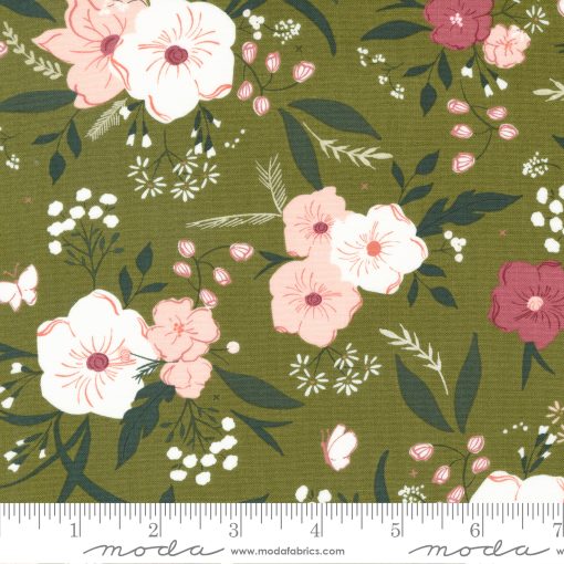 Evermore Fern Woodland Bouquet Yardage by Sweetfire Road for Moda Fabrics