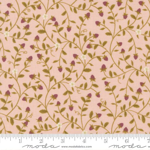 Evermore Strawberry Cream Strawberry Tangle Yardage by Sweetfire Road for Moda Fabrics