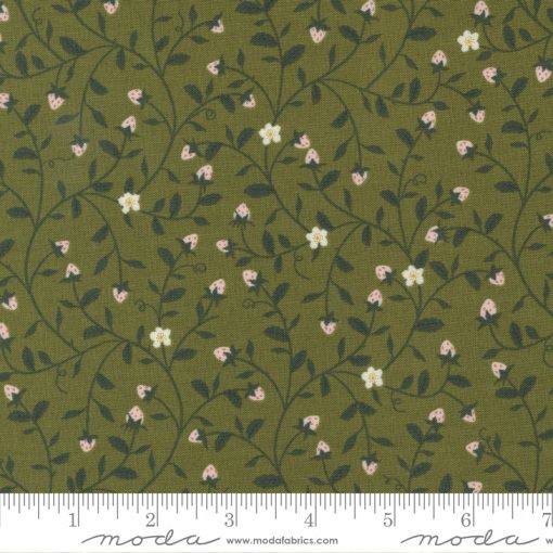 Evermore Fern Strawberry Tangle Yardage by Sweetfire Road for Moda Fabrics