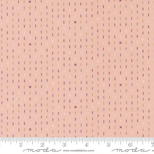 Evermore Strawberry Cream Hand Stitched Yardage by Sweetfire Road for Moda Fabrics