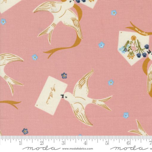 Enchantment Blush Winged Messenger Yardage by Sweetfire Road for Moda Fabrics