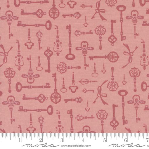 Enchantment Blush Diary Keys Yardage by Sweetfire Road for Moda Fabrics