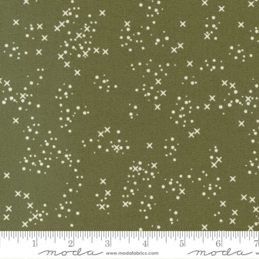 Dawn On The Prairie Moss Shadow Stitch Confetti Yardage by Fancy That Design House for Moda Fabrics