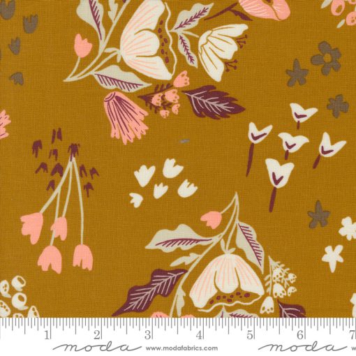 Folk & Lore Caramel Garden Tales Yardage by Fancy That Design House for Moda Fabrics