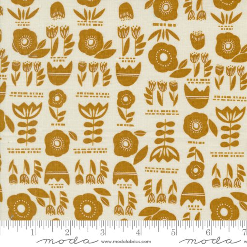 Folk & Lore Eggshell Posy Plot Yardage by Fancy That Design House for Moda Fabrics