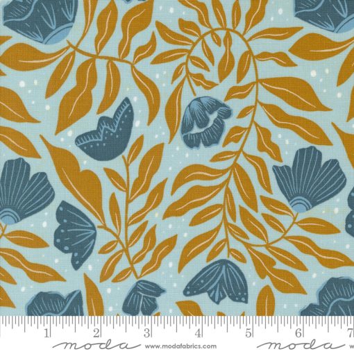 Folk & Lore Mist Dancing Flowers Yardage by Fancy That Design House for Moda Fabrics